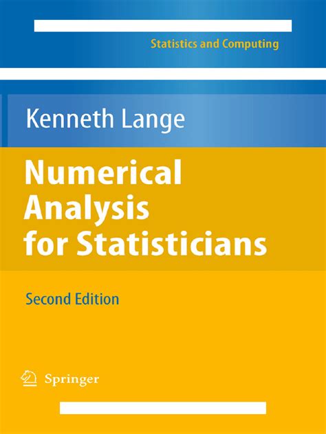 Numerical Analysis For Statisticians Second Editi