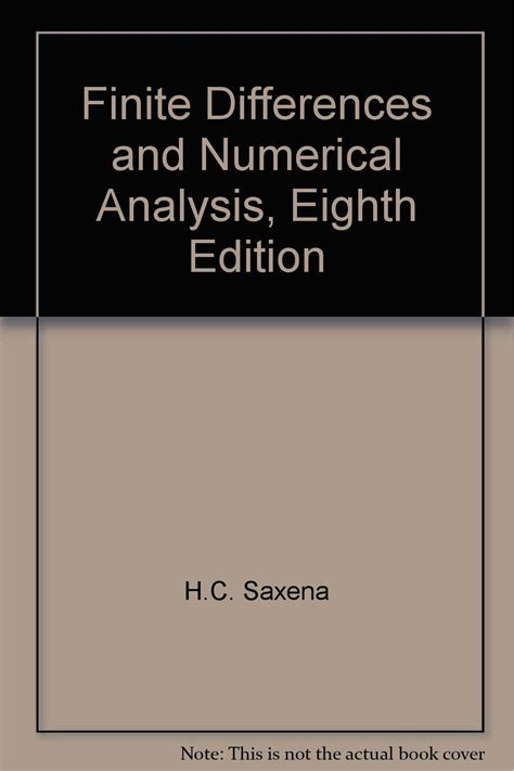 numerical analysis h c saxena