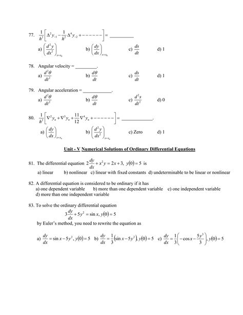 Numerical Analysis Multiple Choice Questions And Answers Pdf
