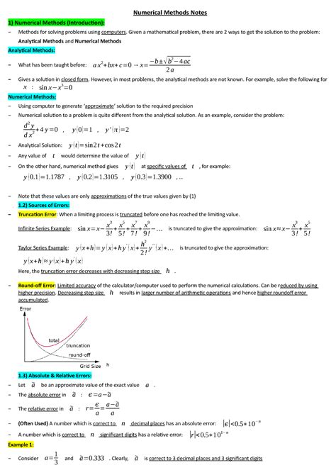 Numerical Methods Lecture Notes 01 Vsb