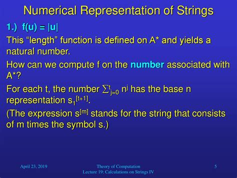 numerical representation