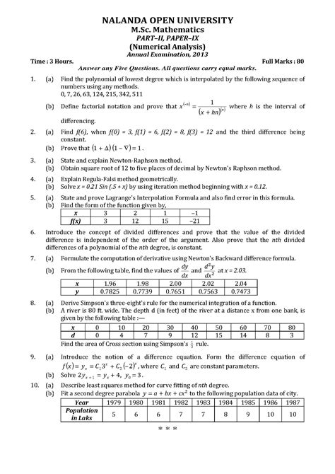 Full Download Numerical Analysis Questions And Answers 