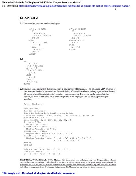 Download Numerical Methods For Engineers 6Th Edition Solution Manual Scribd 