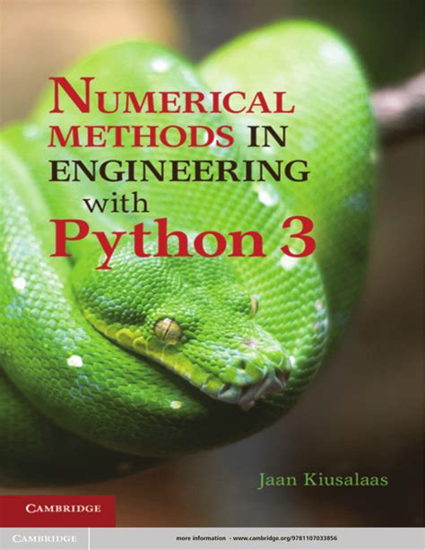 Read Numerical Methods In Engineering With Python 