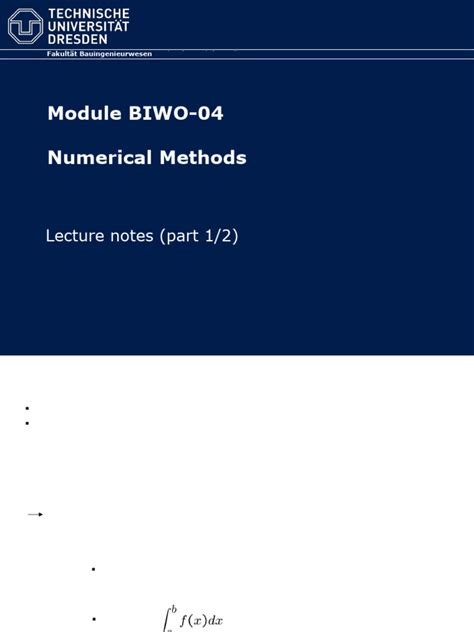 Full Download Numerical Methods Lecture Notes 01 Vsb 