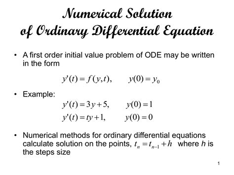 Full Download Numerical Solution Of Differential Equations 