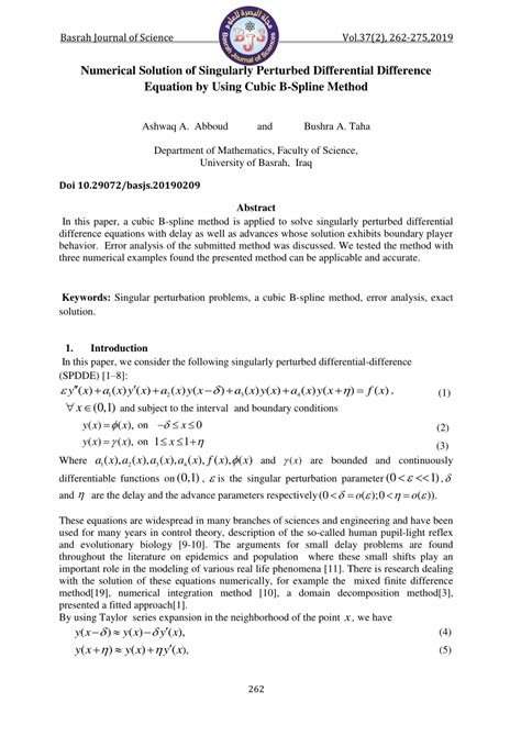 Read Numerical Solution Of Singularly Perturbed Problems Using 