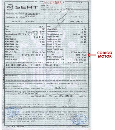 Numero De Motor