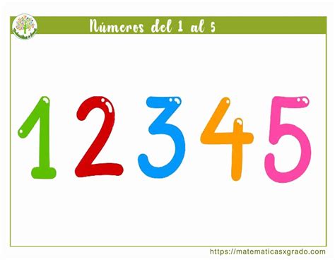 Numeros De 1 A 5