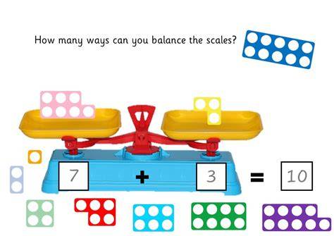 numicon balance scales activities