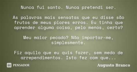 nunca fui santo