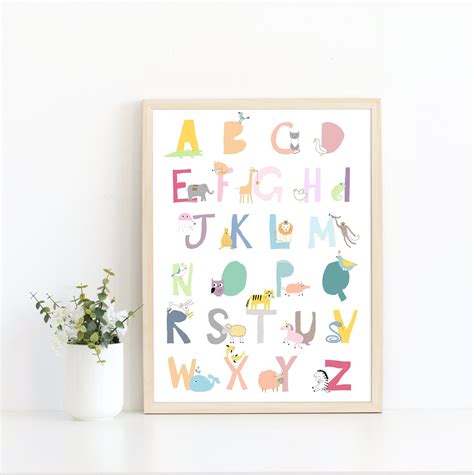 Nursery Alphabet Prints Etsy Alphabet Prints For Nursery - Alphabet Prints For Nursery