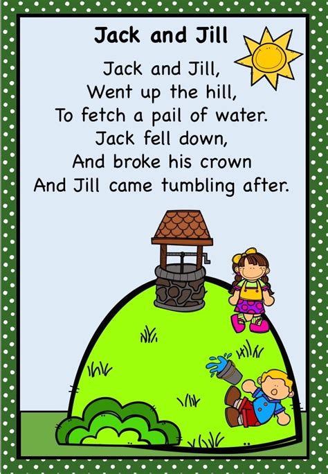 Nursery Rhyme Jack And Jill Kindergarten Preschool Greatschools Nursery Rhyme Worksheets For Preschool - Nursery Rhyme Worksheets For Preschool