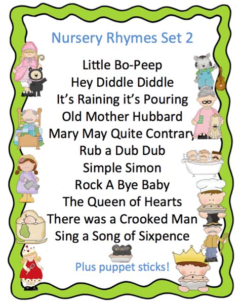 Nursery Rhyme Picture Cards K 3 Teacher Resources Nursery Rhymes With Pictures - Nursery Rhymes With Pictures