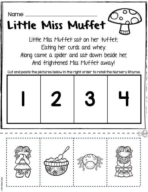 Nursery Rhymes Worksheets For Story Retelling Practice The Kindergarten Retelling - Kindergarten Retelling