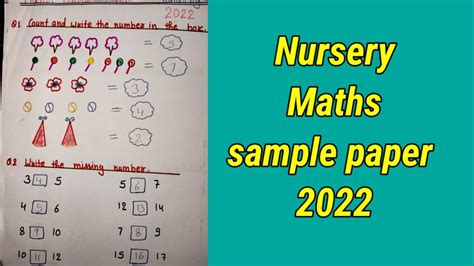 Read Online Nursery Class Question Paper Format 