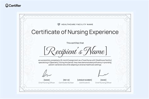 Nursing Experience Certificate Sample