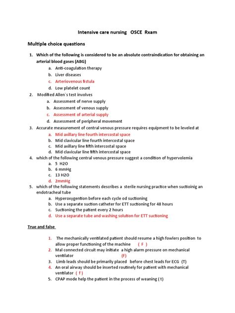 nursing osce sample questions