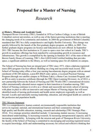 Nursing Student Research Proposal Example