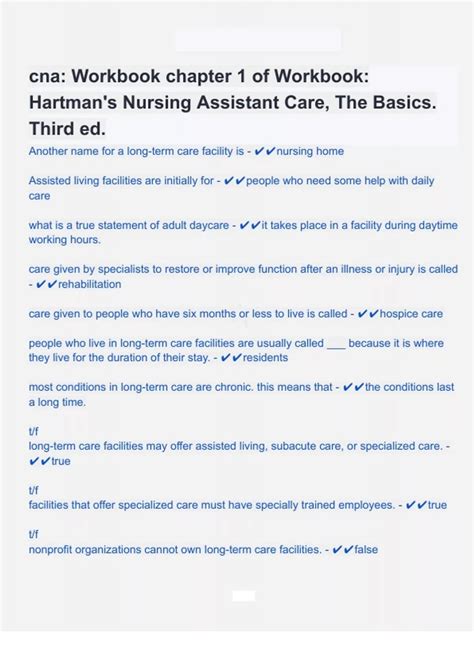 Read Nursing Assisting 3Rd Edition Hartman Answer Key 