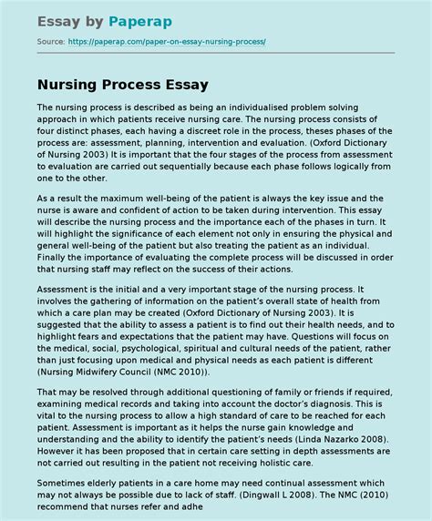 Full Download Nursing Process Paper Examples 