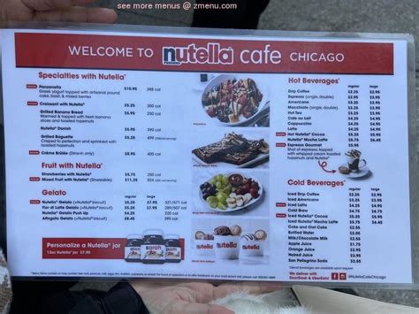 Nutella Cafe Chicago Menu