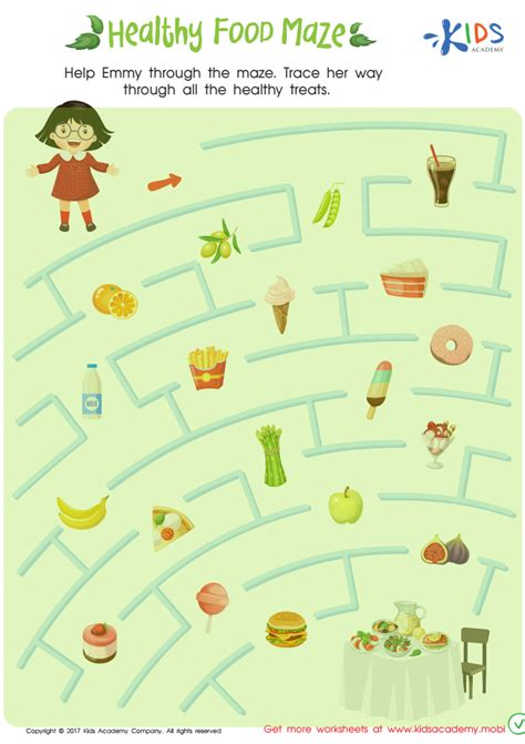 Nutrition Maze Answer Key