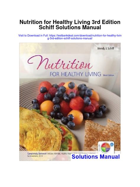 Read Nutrition For Healthy Living 3Rd Edition Schiff 