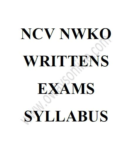 nwko ncv exam