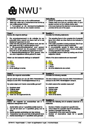 Download Nwu Exam Question Papers 