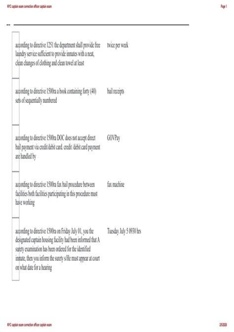 Nyc Doc Captain Exam Study Guide