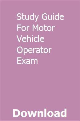 Full Download Nyc Dcas Motor Vehicle Operator Study Guide 