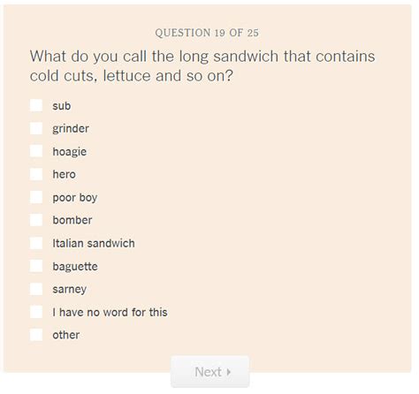 Nyt Dialect Quiz