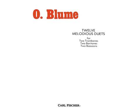 o blume 12 melodious duets