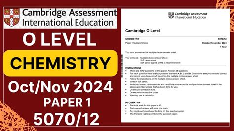 O Level Chemistry 5070 Studyguide Pk