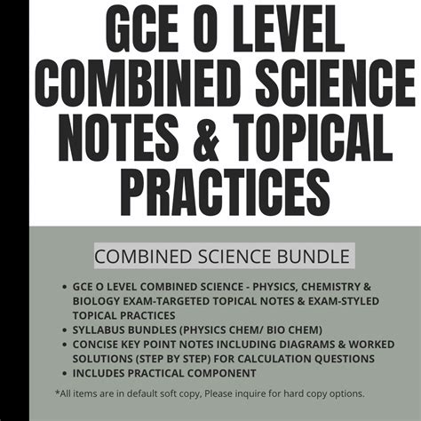 O Level Combined Science Notes Epub Book Eryk