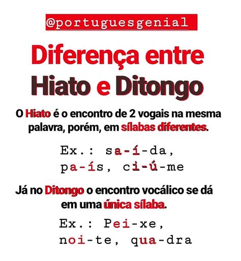 O Que E Hiato Ditongo E Tritongo