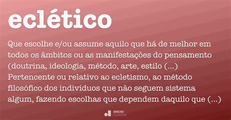 O Que é Ecletico