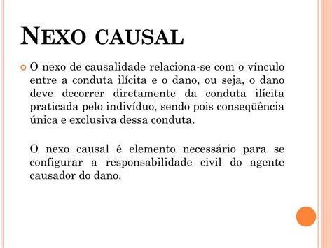O Que é Nexo Causal