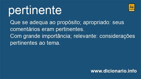O Que é Pertinente