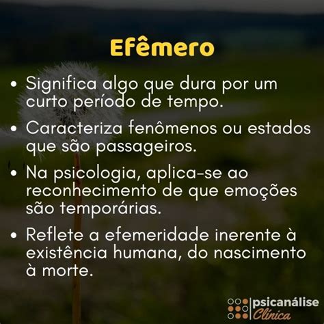 O Que Significa Efemero