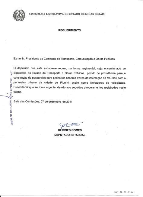 O Que é Um Requerimento