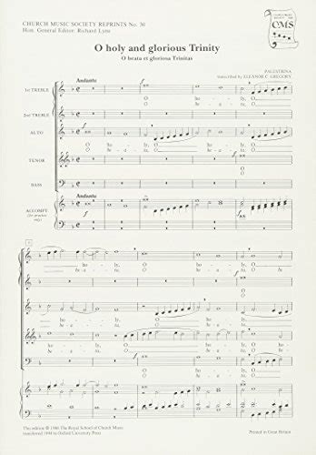 Read O Holy And Glorious Trinity O Beata Et Gloriosa Trinitas Vocal Score 