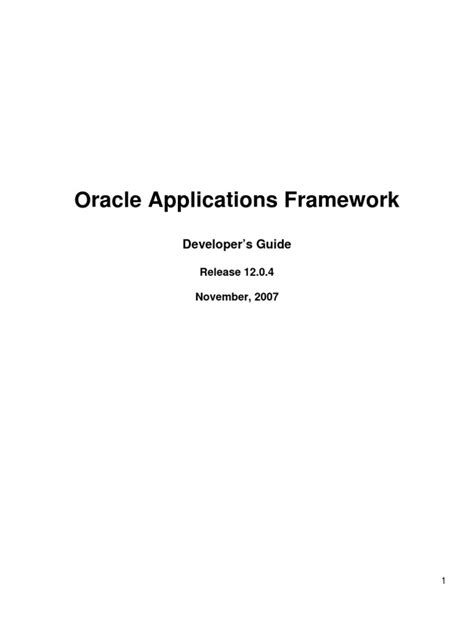 Read Oa Framework Developer Guide 