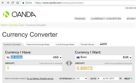 Oanda Forex Converter