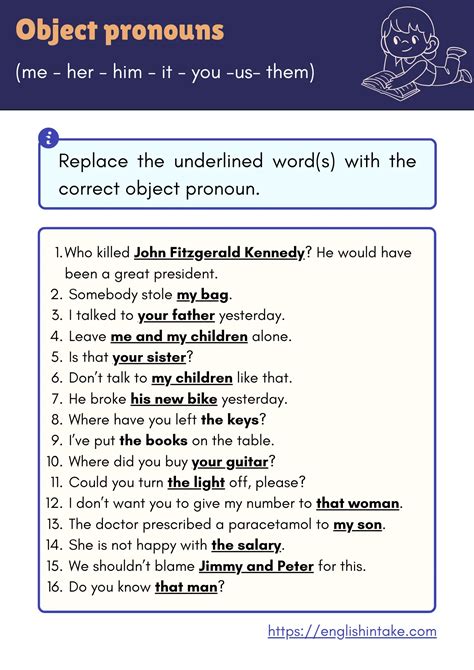 Object Pronouns Exercises