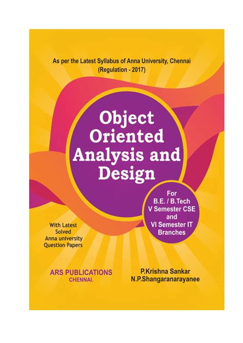 Download Object Oriented Analysis Design By Atul Kahate 