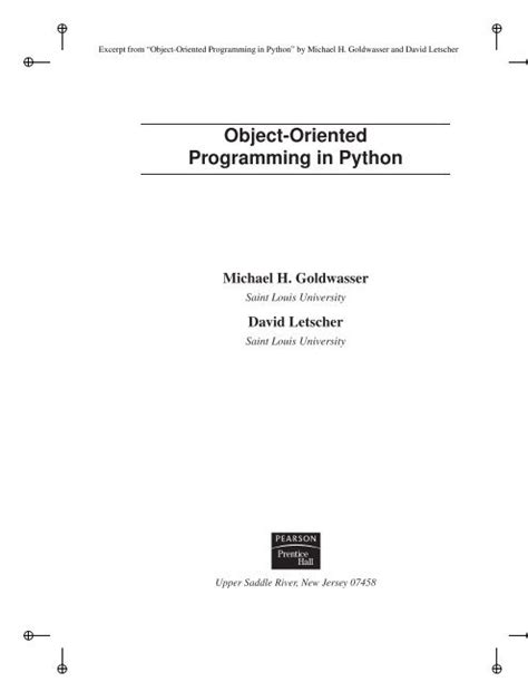 Full Download Object Oriented Programming In Python Cs1Graphics 
