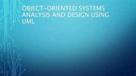 Download Object Oriented Systems Analysis And Design Using Uml 