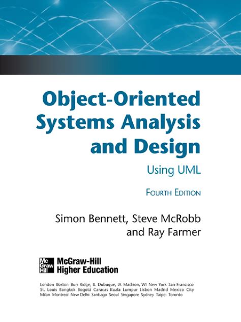 Read Online Object Oriented Systems Analysis And Design Using Uml 4E Simon Bennett Steve Mcrobb Ray Farmer Pdf 